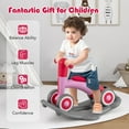 thumbnail image 4 of Infans 3 in 1 Rocking Horse with Detachable Balance Board and Height Adjustable Seat, 4 of 6