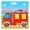 F, variant on TIMIFIS Toys Cars Cartoon Animal Trumpet 9 Piece Puzzle Children's Educational Early Education Intellectual Development Wooden Toy Kids Christmas Gifts