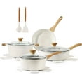 thumbnail image 1 of Nonstick Ceramic Cookware Set 13-Piece, Healthy Pots and Pans Set, Non-Toxic Kitchen Cooking Set with Stay-Cool Handles, Silicone Tools and Pot Protectors, PFAS and PFOA Free, 1 of 8