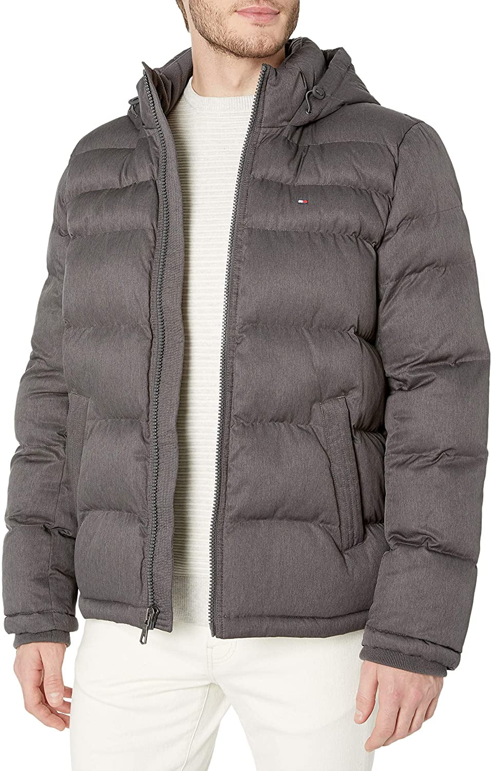 tommy hilfiger men's quilted puffer jacket