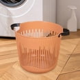 thumbnail image 6 of Leodye 1PCS Simple Plastic Laundry Basket,Large Capacity Open Design, Wear-resistant Storage Basket for Bathroom Household Dirty Clothes -11.81x7.87x7.87in, 6 of 6