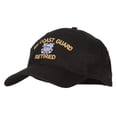 thumbnail image 2 of US Coast Guard Retired Logo Embroidered Solid Cotton Pro Style Cap - Black OSFM, 2 of 5