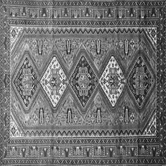 Ahgly Company Indoor Square Persian Gray Traditional Area Rugs, 3' Square