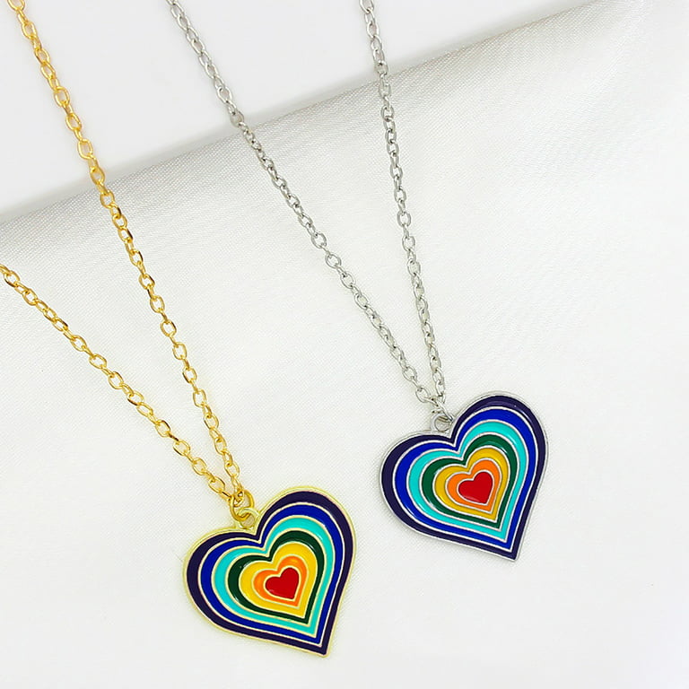 1pc 304 Stainless Steel Charms Valentine's Day Multicolor Heart Eye Enamel  Sweet Pendant DIY Necklace Bracelet Jewelry Findings - AliExpress