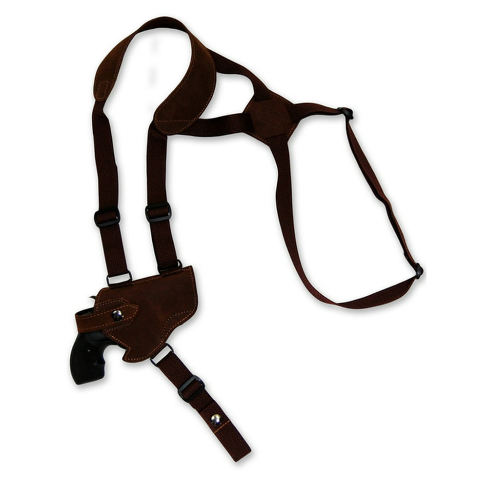 Barsony Right Hand Draw Horizontal Brown Leather Shoulder Gun Holster