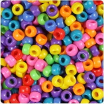 BeadTin Circus Mix Opaque 6.5mm Mini Barrel Pony Beads (1000pcs)