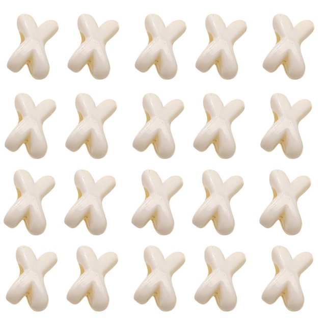 10Pcs X Shaped Spacer Beads with 2mm Hole Colorful Acrylic Craft Beads For Keychain Bag Charm Bracelets Jewelry Making rose red