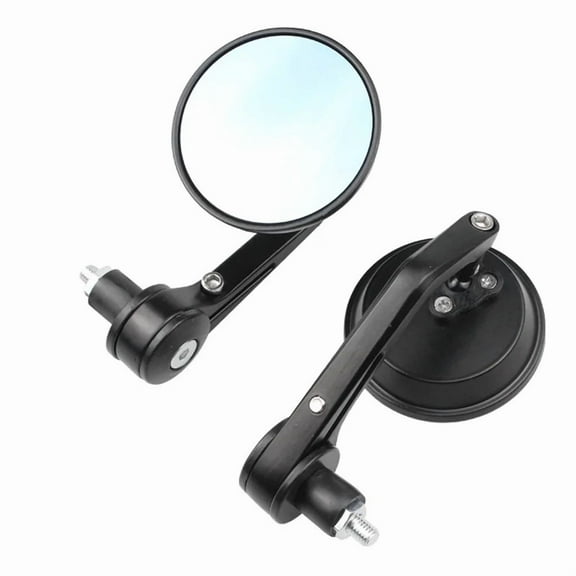 Suitable for Pair 7/8" 22mm Motorcycle Rear View Mirrors Motorbike Retro Round Handlebar End Side Mirror for Scooters ATV Anti-glare