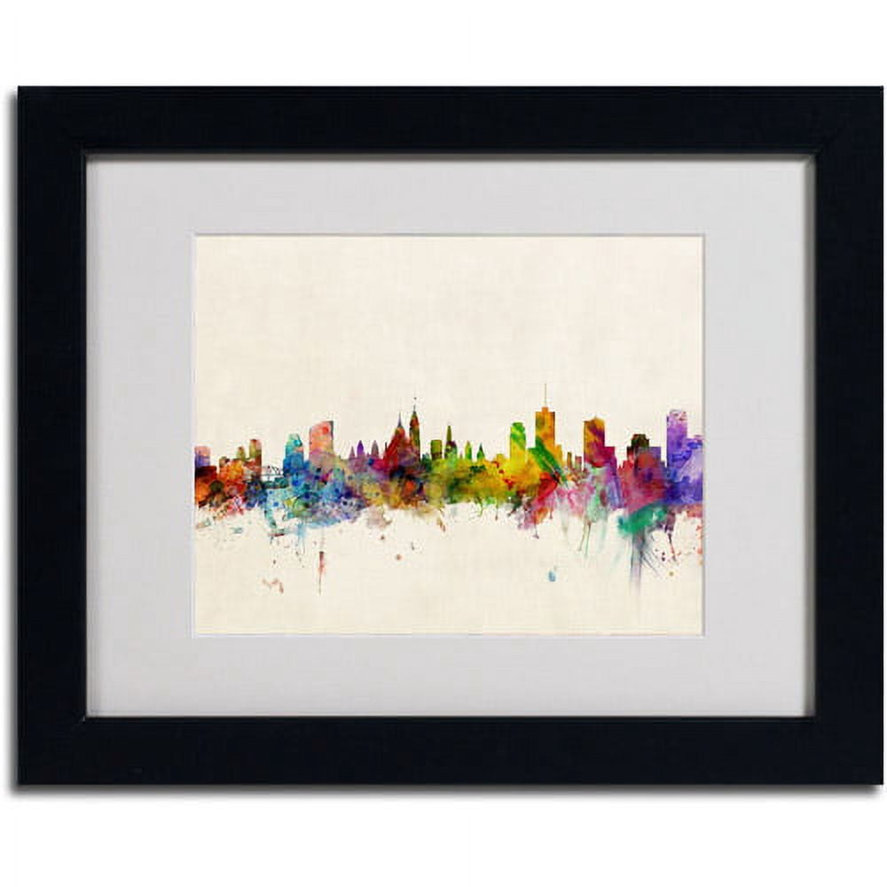 Trademark Fine Art "Ottawa, Canada" Canvas Art by Michael Tompsett, Black Frame