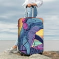 thumbnail image 5 of Cauagu Hip-Hop DJ Dolphin Print Travel Luggage Cover,Travel Dust-proof Suitcase Cover Softside Suitcase Protector for 18-32inch,Not Included Suitcase, 5 of 8