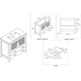 thumbnail image 5 of Blossom 36" Solid Wood Vanity | Glossy White | Ceramic Sink | Tempered Glass Doors | Soft-Close Drawers, 5 of 6