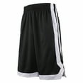 thumbnail image 1 of TOPTIE Big Boys Youth Soccer Short, 8 Inches Running Shorts with Pockets-Black/White-S/ 8, 1 of 7