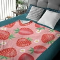 thumbnail image 3 of Yibo Watermelon Cartoon Fruit Pattern Blanket Flannel Soft and Comfortable Anti-static Bed Sofa Blanket, 3 of 7