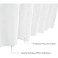 thumbnail image 4 of GFDYREE Doublure de Rideau de Douche de 74 Pouces, Rideaux de Douche en Tissu de Salle de Bain en Polyester Hydrofuge pour Qualité Spa et Hôtel, Lavable à la Machine, Blanc, 72 x 74 Pouces, 4 of 6