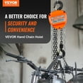 thumbnail image 2 of VEVOR Manual Chain Hoist, 1 Ton 2200 lbs Capacity 10 ft Come Along, G80 Galvanized Carbon Steel with Double-Pawl Brake, Auto Chain Leading & 360° Rotation Hook, for Garage Factory Dock, 2 of 9