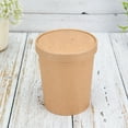 thumbnail image 2 of 50 Pcs 12 Oz Hot Soup CupThicken Disposable Oirl-proof Kraft Paper Barrel Soup Container With Lids (50 Paper Cup + 50 Paper Lid), 2 of 6