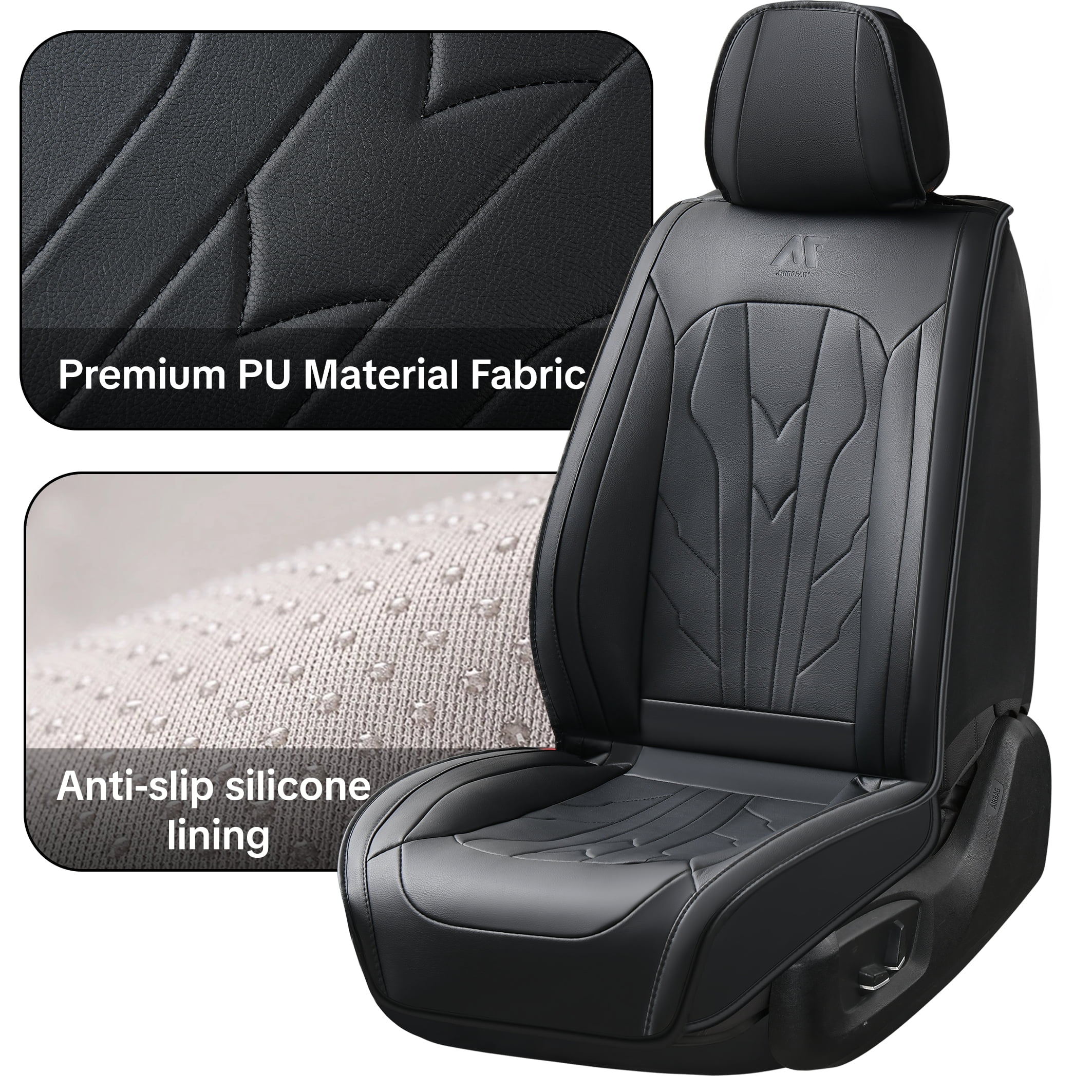 Car Seat Cover for Mazda Tribute 2004, Black Car Seat Covers, Waterproof PU Leather, 5 Seats Full Set, Wear Resistance, Non-slip, Beautify Interior, Beautify the Interior of Old Cars