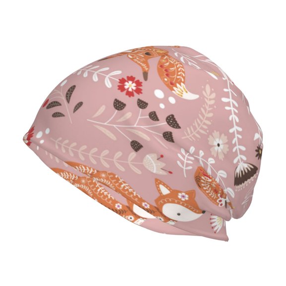 Kll Beautiful Fox Winter Fall Beanie Knit Hats For Men & Women - Warm & Soft Stylish Toboggan Caps For Cold Weather