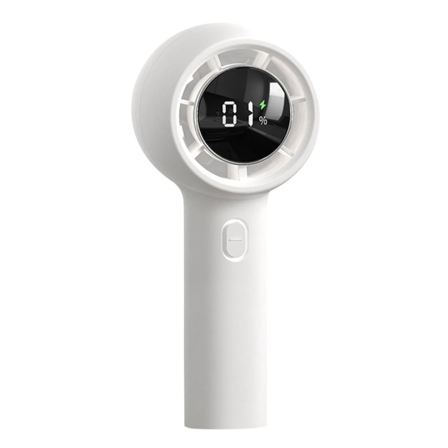 Ventilador Portátil Mano Turbo Sin Aspas Pantalla Digital para Acampar