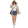 thumbnail image 6 of NY Threads Jean Shorts for Women Mid Rise Denim Shorts with Folded Hem, 30, Mid Blue, 6 of 7