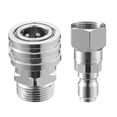 thumbnail image 1 of Npt 3/8 Inch Male Female Quick Connector Kit Pressure Washer Adapters M22 Thread, 1 of 9