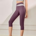 thumbnail image 3 of FAIWAD Yoga Capri Pants for Women High Waist Yoga Leggings Baggy Summer Slim Workout Cropped Trouser, 3 of 5