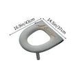 thumbnail image 3 of Leodye 1PCS Winter Adhesive Toilet Seat Pad - Warm Cover, Household Toilet Ring Cushion -16.9x14.5x0.79in, 3 of 6