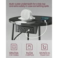 thumbnail image 5 of VASAGLE LILEA Collection - Side Table with Charging Station, Round End Table with Fabric Basket, Nightstand with USB Ports, for Living Room, Bedroom, Modern, Ebony Black and Slate Gray, 5 of 5
