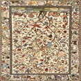 thumbnail image 1 of Ahgly Tapis d'Intérieur Carré Traditionnel Persan Marron Sienne, 8 Pieds Carré, 1 of 6