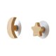 thumbnail image 1 of No Drill Wall Hooks Set - Natural Beech Wood Star & Moon Hangers for Entryway, Bedroom, Coats, Bags (3 Pack), 1 of 5