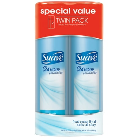 (4 count) Suave Antiperspirant Deodorant 6 Oz, Fresh, 2 Twin