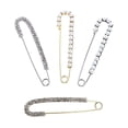thumbnail image 5 of Mutmorningal 4pcs Rhinestone Brooch Safety Pin Sweater Large Pin Chic Clothing Ornament, 5 of 8