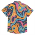 thumbnail image 4 of IWRICH Men's plus size Hawaiian Shirt Short Sleeve Casual Button Up Tropical Summer Beach Shirt Multicolour XL, 4 of 5