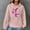 Pink, variant on Womens Graphic Tops Trendy Waffle Knit Hooded Green Ribbon Shirts Long Sleeve Fall Spring Shirts Women's Holiday Tops L