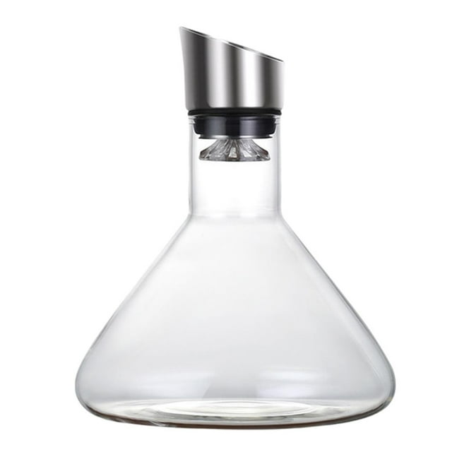 yuksok Crystal Decanter Built-in Aerator Pourer Household 1600ml Entertaining
