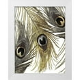 thumbnail image 1 of Sophie 6 19x24 White Modern Wood Framed Museum Art Print Titled - Gold and Silver Feathers I, 1 of 4