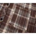 thumbnail image 4 of Shirts for Men Button Down Plaid Flannel Long Sleeve Casual Comfort Fit Loose Relaxed Fit Soft Warm Outdoor Activities Business Casual Coffee Shirt M, 4 of 8