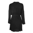 thumbnail image 7 of MeMoi Women's Luxe Ribbed Open-Front Short Robe - Womens - Female (L-XL, Dark Gray), 7 of 7