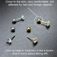 thumbnail image 5 of 1 Box 50Pcs Golden Earring Backs 304 Stainless Steel Round Screw Ball Backs Stoppers Post Studs for Jewelry Making Earring Piercing Supplies Findings 3/4/5/6/8mm, 5 of 9