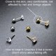 thumbnail image 5 of 50Pcs 5 Sizes Screw Ball Backs for Threaded Post 304 Stainless Steel Round Earring Backs Metal Ear Nuts Replacement 19/20 Gauge for Stud Earring Making Supplies, 5 of 5