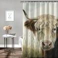 thumbnail image 2 of Orinice Cow Bathroom Decor Set, Colorful Luxurious Graphic Print Polyester Fabric Fashion Shower Curtain with Hooks, Waterproof Bathroom Decoration, Multi-Size 69x72, 2 of 7