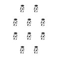 thumbnail image 2 of Pegatinas de pared Billuyoard 006 seis a prueba de agua para interruptor de luz, 2 of 6