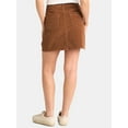 thumbnail image 3 of Time and Tru Women's Corduroy Mini Skirt, Sizes 0-20, 3 of 5