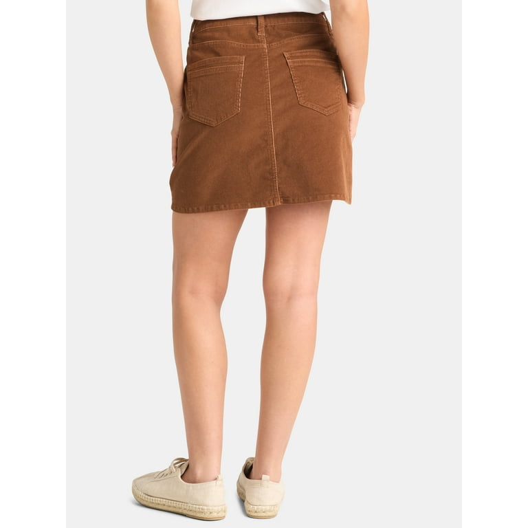 Time and Tru Women's Corduroy Mini Skirt, Sizes 0-20