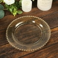 thumbnail image 4 of Efavormart 10 Pack Plastic Dessert Appetizer Plates in Clear Gold Glittered with Beaded Rim, Disposable Round Salad Party Plates 8", 4 of 4