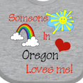 thumbnail image 4 of Inktastic Someone in Oregon Loves Me Boys or Girls Baby Bib, 4 of 4