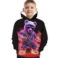 thumbnail image 3 of Ropa para niños, sudadera con capucha de manga larga con estampado de dinosaurio rugiente para niños, sudadera de otoño e invierno, ropa de casa para niños, 3 of 5
