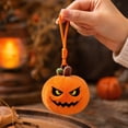 thumbnail image 3 of Halloween Mini Pumpkin Plush Toys, Cute Stuffed Pumpkin Ornament Hanging Charm, Festive Halloween Decorations for Party and Holiday Gift for Boys Girls, Collectors and Plush Lovers, E, 3 of 5