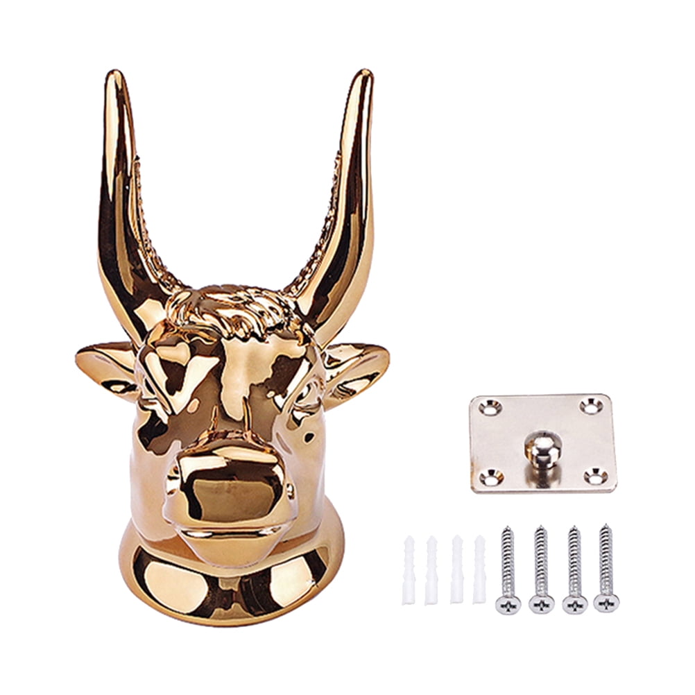 Rosarivae 1 Set Wall Mount Hanger Guitar Bull Head Hook Stand Wall