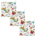 thumbnail image 7 of Spring Butterflies Floral Baby Muslin Washcloths Soft Absorbent Face Towel, 3 PCS Colorful Flowers Summer Burp Cloths Cotton Bath Wipes Infant Wash Cloth for Newborn Boys Girls 12"x12", 7 of 7